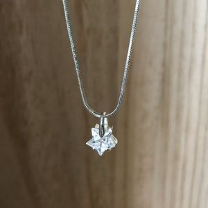 Silver Toned Star Necklace